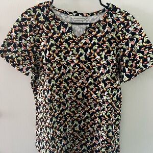 Christopher & Banks Toucan Print Top - Multicolor
